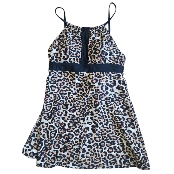 Alisha Levine Leopard Print One Piece Swimsuit - 10 - Picture 2 of 9